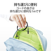 エレコム ヘッドホン・イヤホン延長ケーブル マイク対応オーディオ延長コード 1m ブラック EHP-35EL4P10BK 1個