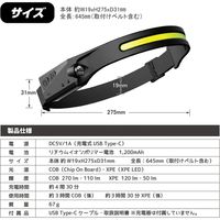 ヒロ・コーポレーション 充電式デュアルヘッドライト HDL-DHL01 1台