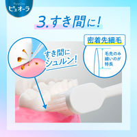 歯ブラシ ピュオーラ ハブラシ コンパクトスリム ふつう 1セット（6本）花王