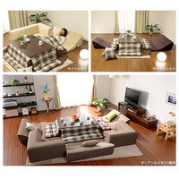 セルタン　ローソファ　和楽のIORI　コーナー3点セット　サイクルブラウン　（直送品）