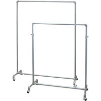 ジャックポット ガス管ハンガーラック 固定式 GS-HR120F 1台 幅1200×奥行465×高さ1595mm キャスター付 おしゃれデザイン スチール製