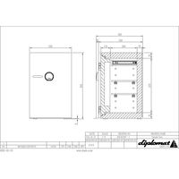 【設置込】 ディプロマット DBAUMプレミアム耐火金庫 (90分耐火) 84L 天然ウオールナット材 DBAUM800 1台（直送品）