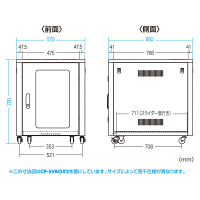 【在庫限り】【処分品】サンワサプライ　置き型用サーバーラック（幅570×奥行850×高さ700mm）　（直送品）