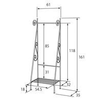 DelSol ハンガーラック ブラック　DS-HS3225S / BK　（直送品）