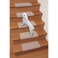 サンコー 折り曲げ付階段マット ベージュ KD-54 1セット(15枚入)