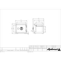 【玄関渡し】 ディプロマット クリスタルシリーズ 耐火・耐水デザイン金庫 (1時間耐火) 19L ブルー A119R3WRBLUE 1台（直送品）