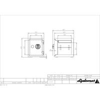【設置込】 ディプロマット クリスタルシリーズ 耐火・耐水デザイン金庫 (1時間耐火) 25L レッド A125R3WRRED 1台（直送品）