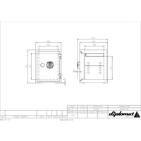 【設置込】 ディプロマット クリスタルシリーズ 耐火・耐水デザイン金庫 (1時間耐火) 36L ブルー A530R3WRBLUE 1台（直送品）