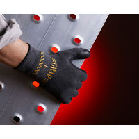 ショーワグローブ ショーワ 天然ゴム背抜き手袋 グリップカーボン ブラック Lサイズ NO318-LBK 1双 770-4208（直送品）