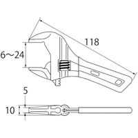 ロブテックス ポケットモンキーレンチX グリップ UM24XDS 1丁