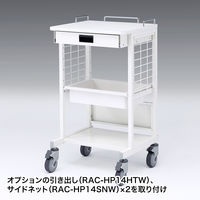 サンワサプライ 電子カルテカート（ホスピタルホワイト） 高さ938mm RAC-HP14SCW 1台（2梱包）（直送品）