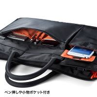 サンワサプライ ビジカジPCバッグ（ビジネスカジュアル） ブラック/15.6インチワイドまで対応 BAG-GF8BK 1個（直送品）