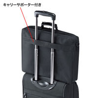 サンワサプライ　PCキャリングバッグ　ブラック　15.6インチワイドまで/フルオープンタイプ　BAG-U54BK2（直送品）