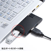 USBハブ　USB3.2Gen1　USB3.2Gen1×4　USBポート　USB-3HSC1BK　サンワサプライ　1個