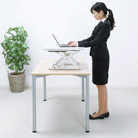 【在庫限り処分品】 サンワサプライ　エルゴノミクスリフトアップデスク　幅700×奥行500×高さ90～400mm　MR-ERGST1　（直送品）