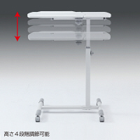 サンワサプライ　ノートパソコンデスク（白）　幅700×奥行450×高さ700・760・820・880mm　NPC-10W　（直送品）