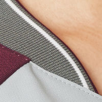 フォーク レディスジップスクラブ グレー×バーガンディ LL 7043SC-5 1枚　スクラブ（直送品）