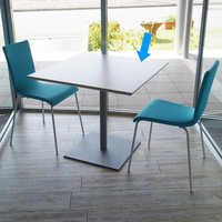 【車上渡し】アールエフヤマカワ リフレッシュテーブル ナチュラル 幅800×奥行800×高さ700mm 1台（直送品）