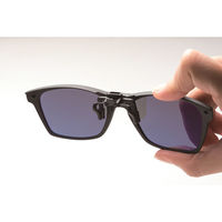 朝日ゴルフ クリップオンサングラス カーキ(グレー+シルバーミラー) GR-008C 1個 (直送品)（直送品）