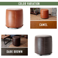 セルタン オットマン PVC ダークブラウン A1239b-678DBR 1台（直送品）