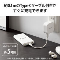 モバイルバッテリー 大容量 薄型 USB-C×1 USB-A×1 最大 15W 10000mAh EC-C05WF エレコム 1個（直送品）