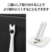 耐震 ゴムベルト テレビ 転倒防止 震度7対応 ～75V型 2本入り VESA取付 ホワイト TS-007 エレコム 1個