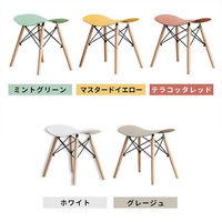 三栄コーポレーション イームズ・スツールチェア 木脚 4脚セット　ライトグレー A1--TYPSTL4GY_AS（直送品）