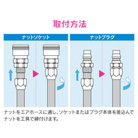 カクダイ エアホースセット 交換・延長用 内径6.5ミリ 2m GA-JM011 1セット