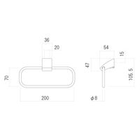 清水 タオルリング ブラック 200mm SH-AC20TR-K 1セット(5個入)（直送品）