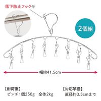 コモライフ 省スペースステンレスハンガー2個組 390209 1セット(2個組)