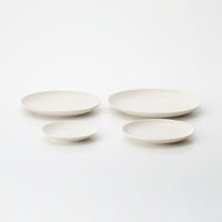 無印良品 磁器ベージュ皿 約直径26×高さ3cm 1セット（2枚） 良品計画