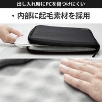 パソコンケース 14インチ ノートパソコン タブレット 撥水加工 衝撃吸収 ブラック BM-IBSP14NBK エレコム 1個（直送品）
