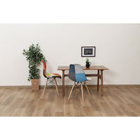 不二貿易 イームズ パッチワークシェルチェア マルチカラー（ブルー） 70587 1脚（直送品）