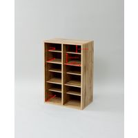 YAMAZEN シューズキャビネット CSCN-8560(OAK3D) 1台（直送品）