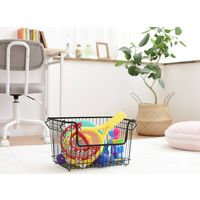 YAMAZEN ワイヤーバスケット L ブラック DWB-L(BK)* 1個