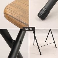 エイ・アイ・エス ワンタッチテーブル・チェアセット ブラック/ブラウン OTC-01 BK/BR 1セット(2点入)（直送品）