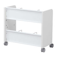 サンワサプライ 高耐荷重ファイルワゴン 幅700×奥行335×高さ623mm ホワイト WG-302N 1台（直送品）