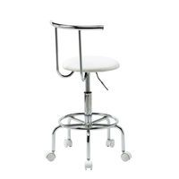 サンワサプライ カウンターチェア ホワイト SNC-RD8W 1脚  足置き用リング・背もたれ付き キャスター・アジャスター両方付き（直送品）