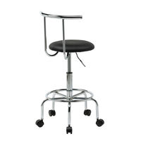 サンワサプライ カウンターチェア ブラック SNC-RD8BK 1脚  足置き用リング・背もたれ付き キャスター・アジャスター両方付き（直送品）