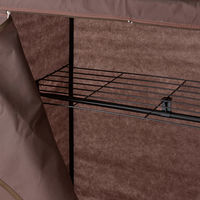 永井興産 カバー付ハンガーラック LL 幅920×奥行510×高さ1650mm ブラウン NK-673BR 1台（直送品）