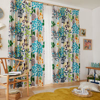 スミノエ デザインライフ セミオーダー カーテン フラワーポット 2500×1600mm グレー 1セット(2枚入)（直送品）