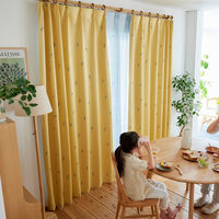 スミノエ デザインライフ セミオーダー カーテン ジェシカ 1300×2150mm イエロー 1セット(2枚入)（直送品）