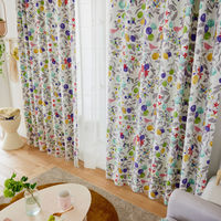 スミノエ デザインライフ セミオーダー カーテン フルーツトリ 2900×2500mm グレー 1セット(2枚入)（直送品）