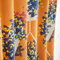 スミノエ デザインライフ セミオーダー カーテン ハンキング 1700×2000mm オレンジ 1セット(2枚入)（直送品）