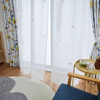 スミノエ デザインライフ セミオーダー レースカーテン イエティボイル 1100×2290mm ライトベージュ 1セット(2枚入)（直送品）