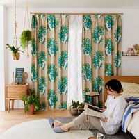 スミノエ デザインライフ セミオーダー カーテン ハンキング 2400×1650mm ベージュ 1セット(2枚入)（直送品）