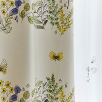 スミノエ デザインライフ セミオーダー カーテン ミチクサ 1700×1950mm ベージュ 1セット(2枚入)（直送品）