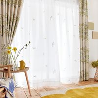 スミノエ デザインライフ セミオーダー レースカーテン ミチクサボイル 2800×2040mm イエロー 1セット(2枚入)（直送品）