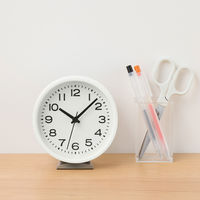 無印良品 アナログ時計 小（スタンド付） ホワイト MJ-ACSW2 良品計画