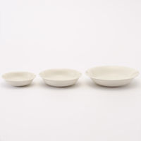 無印良品 磁器ベージュ鉢 中 約直径19×高さ4.5cm 1セット（3個） 良品計画